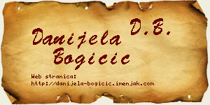 Danijela Bogičić vizit kartica